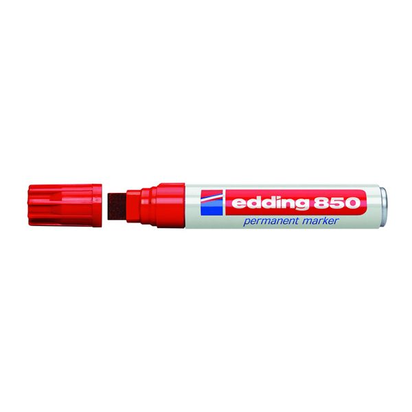 Marcatore Edding 850 rosso ps 5-16 mm permanente