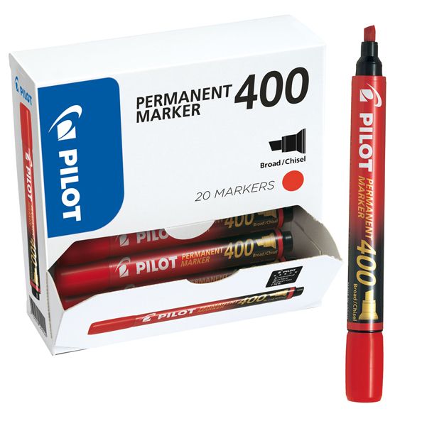 Pilot Permanent Marker 400 rosso bonus pack 15+5