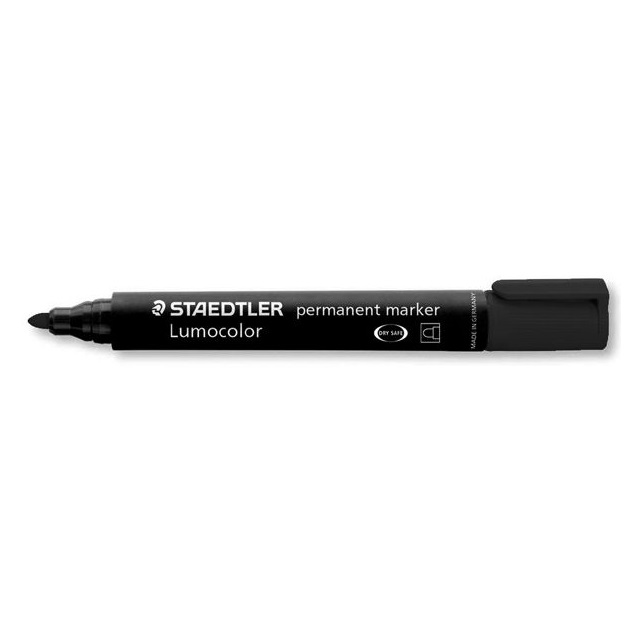 Marcatore Lumocolor permanent Staedtler 352 nero p.tonda